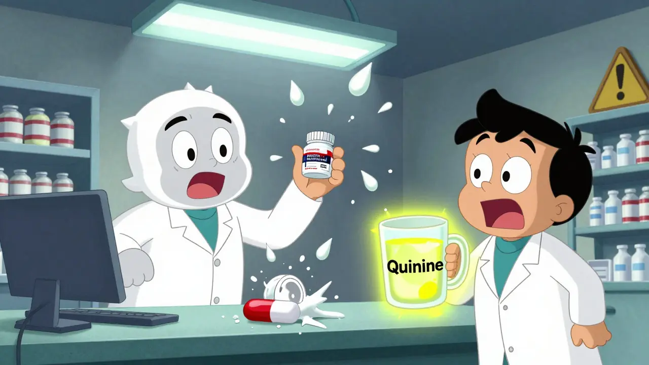 Pharmacist warns patient about antifungal and diabetes drug clash